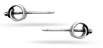 RIVET $90-sterling silver earrings with sanding disk texture 1/4" studs)